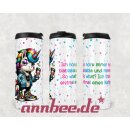 Thermobecher - mimimi Kaffee mit Einhorn Motiv und Spruch - weiß