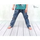 Reststück 60 cm Jersey Sweet Denim dunkelblau